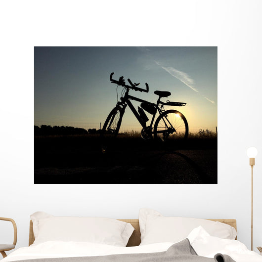 Trekkingfahrrad im Abendlicht Wall Mural