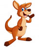 Cute Kangaroo Cartoon Wall Decal