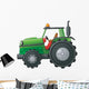 Green Farm Tractor Wall Decal
