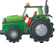Green Farm Tractor Wall Decal
