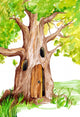 Illustration Fairytale Tree with Wall Mural