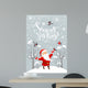 Santa and bullfinches Wall Mural