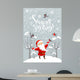 Santa and bullfinches Wall Mural