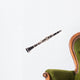 Clarinet on white Wall Decal