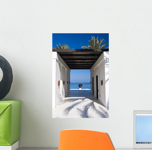 Beautiful Modern Construction Next to the Beach Wall Mural