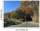 Man running on country road with autumn leaves Wall Mural
