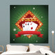 cards of poker icon. Casino and las vegas theme. Colorful design. Vector illustration Wall Mural