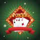 cards of poker icon. Casino and las vegas theme. Colorful design. Vector illustration Wall Mural