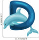 dolphin letter with animal for kids abc education in preschool. Wall Decal