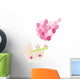 Baby Girl Stroller Balloons Wall Decal