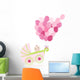 Baby Girl Stroller Balloons Wall Decal
