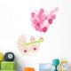 Baby Girl Stroller Balloons Wall Decal