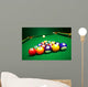 Billiard Balls on Green Cloth Wall Mural