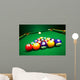 Billiard Balls on Green Cloth Wall Mural
