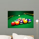 Billiard Balls on Green Cloth Wall Mural