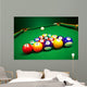 Billiard Balls on Green Cloth Wall Mural
