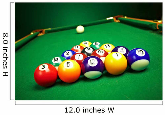 Billiard Balls on Green Cloth Wall Mural
