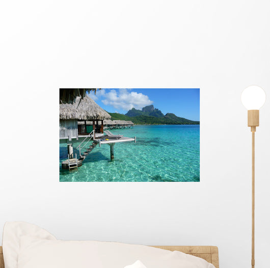 Bungalow stilts Wall Mural