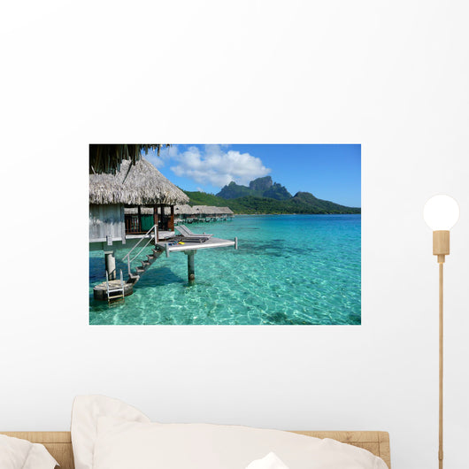 Bungalow stilts Wall Mural