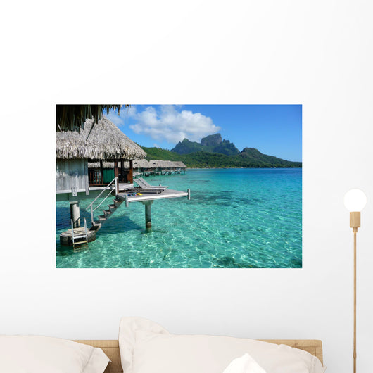 Bungalow stilts Wall Mural
