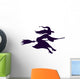 Broomstick Riding Halloween Witch Wall Decal