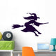Broomstick Riding Halloween Witch Wall Decal
