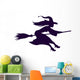 Broomstick Riding Halloween Witch Wall Decal