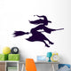Broomstick Riding Halloween Witch Wall Decal