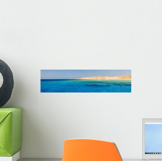 Panorama with Yellow Seashore Wall Decal