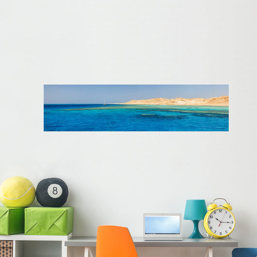 Panorama with Yellow Seashore Wall Decal