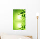 bamboo leaf with reflection in the water, Zen atmosphere. Wall Mural