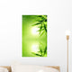 bamboo leaf with reflection in the water, Zen atmosphere. Wall Mural