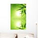 bamboo leaf with reflection in the water, Zen atmosphere. Wall Mural