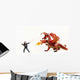 Boy Vs Dragon Wall Decal Sticker Set