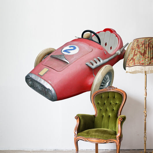 Little Baby Car Red for a Child Wall Decal