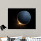 Computer generated image of a planet eclipsing a star. Wall Mural