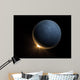 Computer generated image of a planet eclipsing a star. Wall Mural