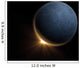 Computer generated image of a planet eclipsing a star. Wall Mural