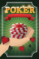 Chips icon. Poker casino and las vegas theme. Colorful design. Vector illustration Wall Mural