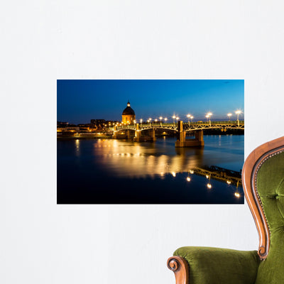 Toulouse France Spring Evening Wall Decal shown on a wall