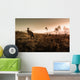 Kangaroo Encounter during Sunrise Wall Decal