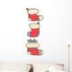 Three Red Christmas Sock Wall Decal Sticker Set
