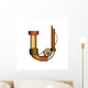 Steampunk Letter White Vector Wall Decal Design 1