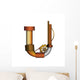 Steampunk Letter White Vector Wall Decal Design 1