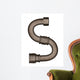 Pipe Alphabet Letter Wall Decal Design 1