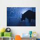 Silhouette Moose Snowstorm Anchorage Wall Decal