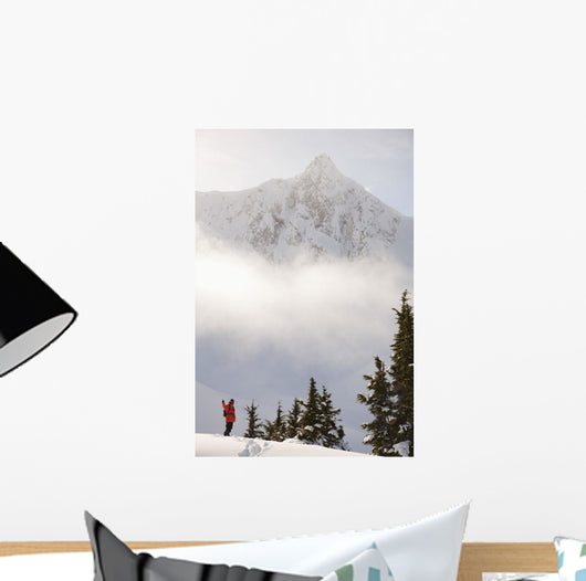 Snowboarder Ridge with Scenic Wall Decal