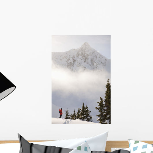 Snowboarder Ridge with Scenic Wall Decal