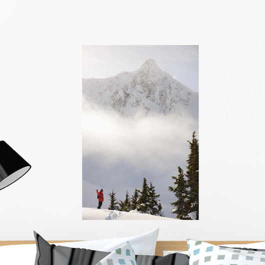 Snowboarder Ridge with Scenic Wall Decal