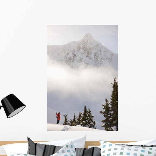Snowboarder Ridge with Scenic Wall Decal